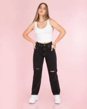 Baggy Jeans Plomo Roto