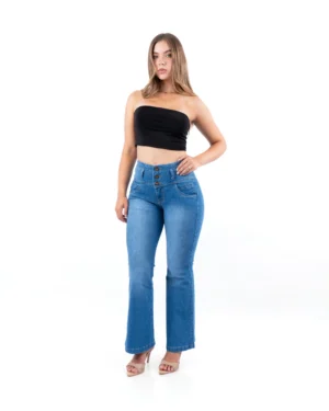 Pantalon Flare Yova Celeste