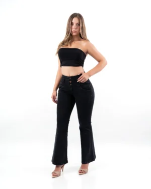 Pantalon Flare Yova Plomo