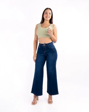 Palazo Jeans Azul