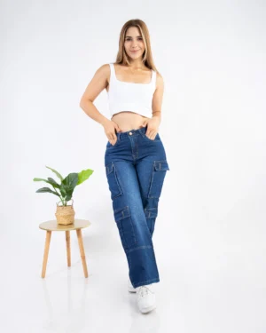 Pantalon Multicargo 01 Azul