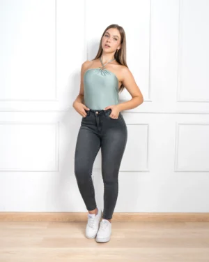 Skinny Jeans Black Plomo Claro