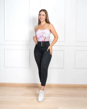 Skinny Jeans Fajero Black Plomo Grafito